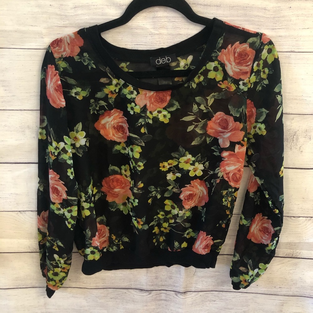 Sheer floral top